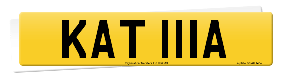 Registration number KAT 111A